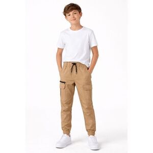 Tony Hawk Big Boys Hybrid Cargo Jogger Pants Khaki M (10-12)